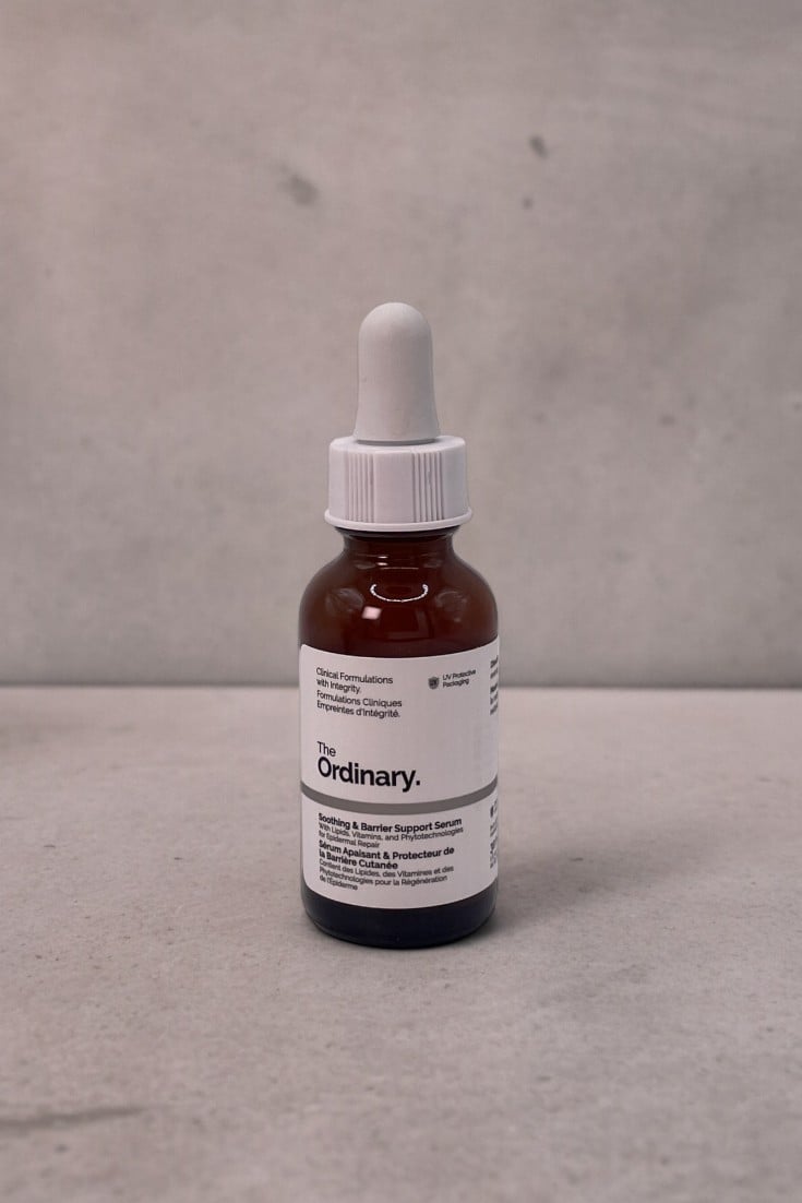 A photo of the Ordinary Barrier and Support Serum bottle
